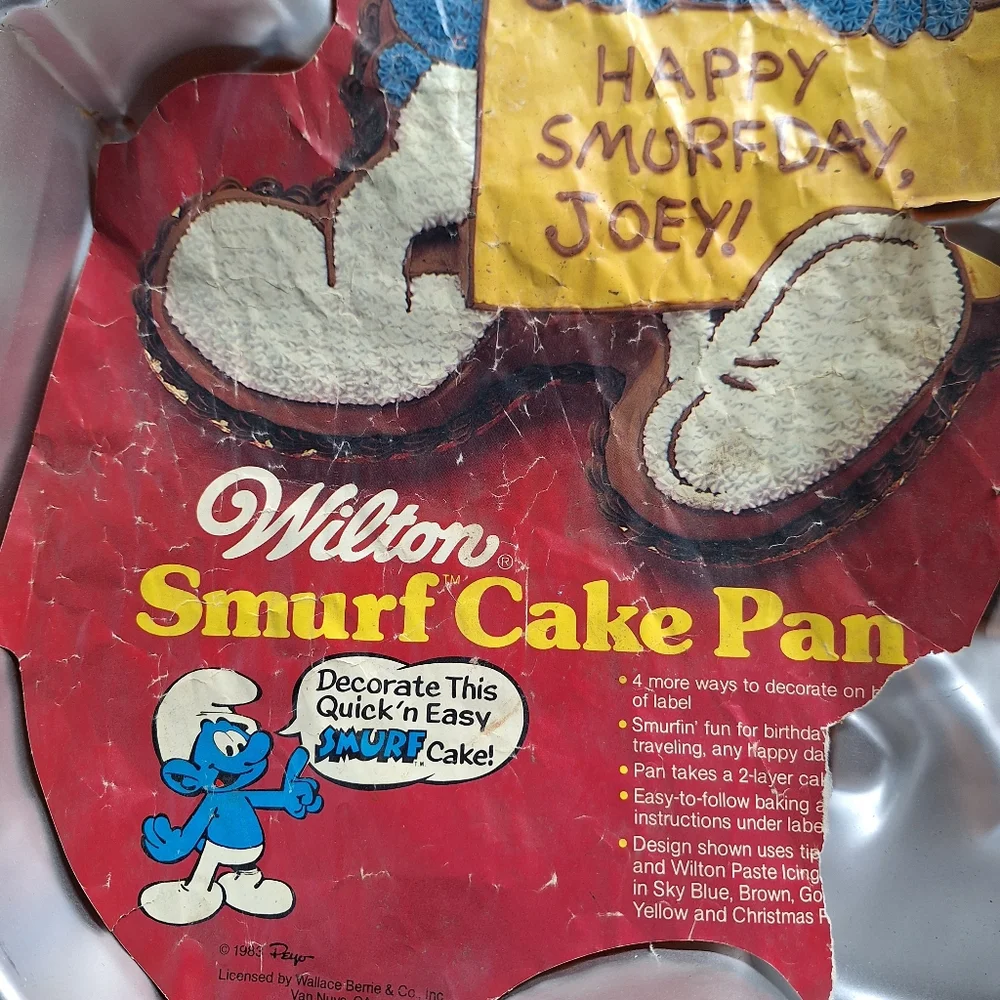 Wilton Smurf Birthday Cake Pan, 1983 #502-4033